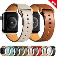 Faixa De Couro Para seres De Relógios Apple 7 45mm 41mm Pulseira De Acessórios iWatch 6 se 5 4 3 44mm 40mm 42mm 38mm 44 mm