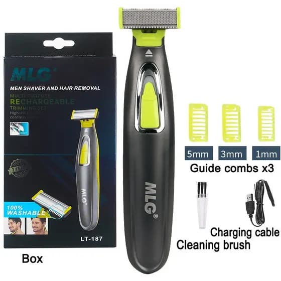 Barbeador Elétrico Portátil MLG Para Homem E Mulher Aparador De Lâmina Lavável USB T De Corpo Inteiro