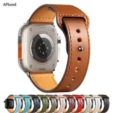Pulseira De Couro Para iWatch Banda 45mm 44mm 49mm 41mm 40mm 42mm 38mm Série ultra 8 7 6 5 4 3 SE