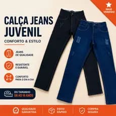 Calça Jeans Masculina Infantil Menino Juvenil Slim Destroyed 08 ao 16