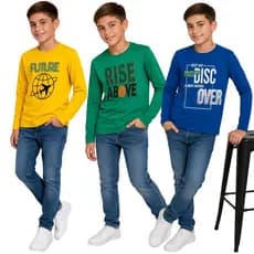 Camiseta Infantil Copa 100% Algodão Manga Longa Menino Brasil 08 ao 16 Anos Escolha a Cor