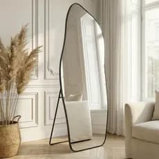 Espelho Lopazzi Orgânico Lopazzi Grande Corpo Inteiro Flame 170x70cm Moldura Alumínio Quarto Sala Decorativo
