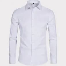 Camisa manga comprida longa social casual masculina elegante