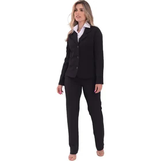 Conjunto Terno Social Feminino Alfaiataria Premium Executivo