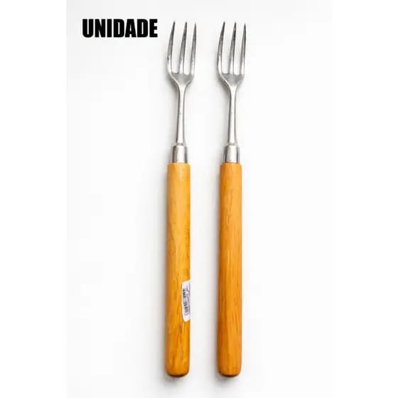 GARFO PARA CHURRASCO CABO DE MADEIRA 30cm unidade