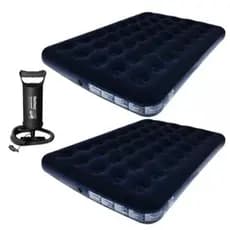 Kit 2 Colchão Inflável Casal Camping Acampamento Resistente + Bomba de Ar