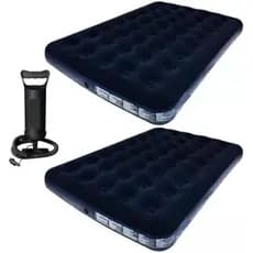 Kit 2 Colchão Inflável Casal Camping Acampamento Resistente Suporta 300 Kilos + Bomba de Ar
