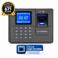 RELÓGIO PONTO BIOMÉTRICO LCD DIGITAL FUNCIONÁRIOS ELETRONICO IMPRESSAO SOFTWARE CONTROL SENHA BIOMETRIA LCD