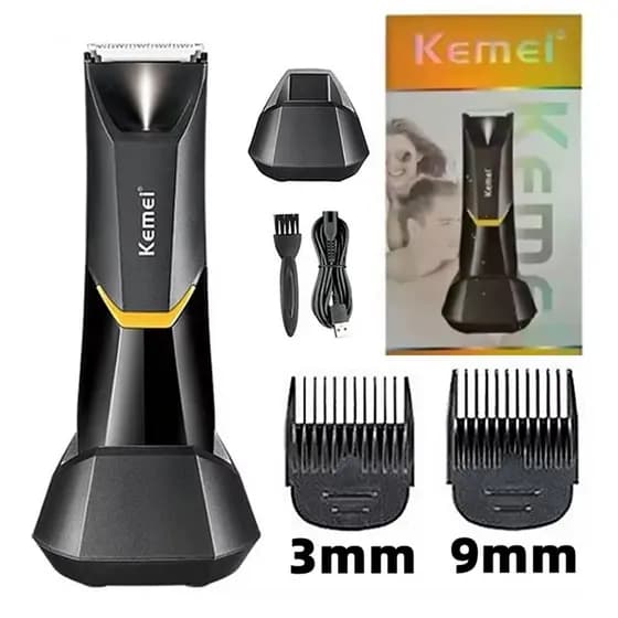 Maquina Kemei KM 3208 Aparador de Pelos Masculino Feminino Intimo Corporal