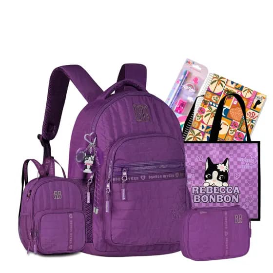 Kit Mochila Costas Tons Rebecca Bonbon Original Completo Volta Ás Aulas 2026