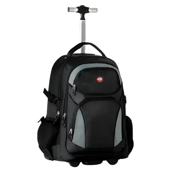 Mochila Escolar com Rodinhas Masculina/Unissex Grande Reforçada Impermeável com Puxador e Rodas