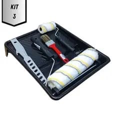 Kit Pintura Parede Teto Rolo De Lã 23cm Ant Respingo Kit Completo De 3 á 9 Itens Envio Rápido