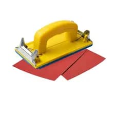 Kit Suporte Para Lixa + 2 Folha De Lixa Grã 100 Acabamento Envio Rápido