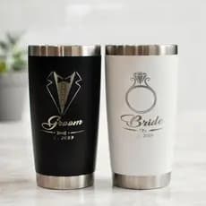 kit 15 copos térmico personalizado Brinde nome time logo casamento inox com tampa