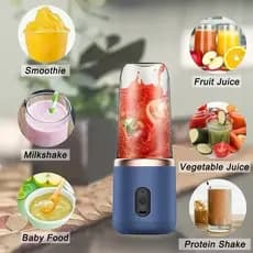 400ML 6 Lâminas Espremedor Elétrico Mini Liquidificador Portátil De Suco De Alimentos Misturador Leite Smoothie Ranabi
