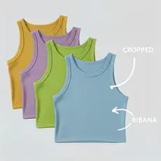 Regata Cropped Ribana Feminina Fitness | Liberdade, Estilo e Alta Durabilidade