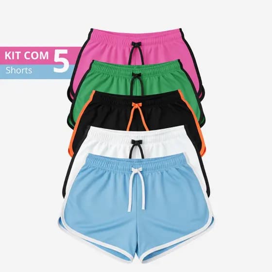 Kit 5 Shorts Femininos Soltinhos em Algodão  Conforto  Estilo no Dia a Dia