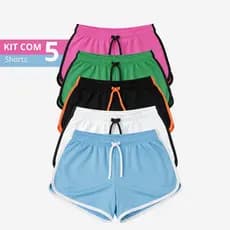 Kit 5 Shorts Femininos Soltinhos em Algodão  Conforto  Estilo no Dia a Dia