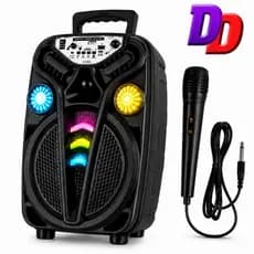 Caixa de som Grande Partybox Potente 3000w Bluetooth Microfone karaoke com Alça Bass Play Led RGB Radio