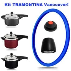 Kit Reposição Panela De Pressão Borracha Tramontina Silicone Vancouver Peso E Válvula 3 E 4,5 Lts
