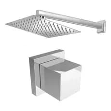 Ducha Para Piscina 30x30 Inox 304 1 Acabamento Padrão Deca Todo de Metal Chuveiro Área Externa