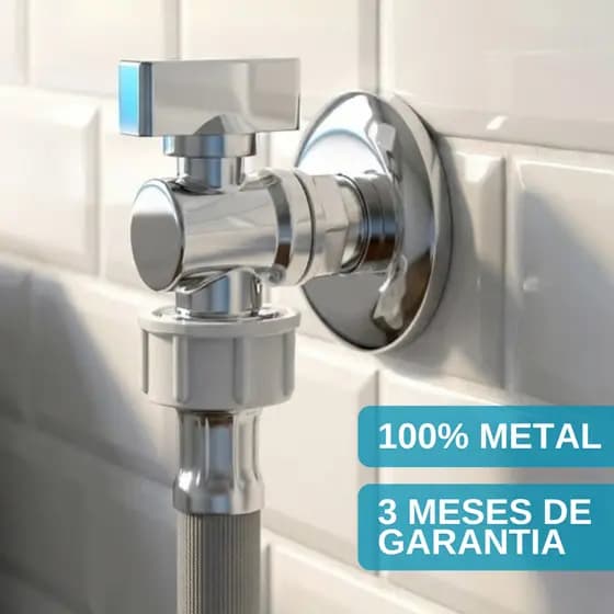 Torneira Registro Esfera Máquina De Lavar Roupa Parede 100% Metal Premium 1/2x3/4 - Não Enferruja