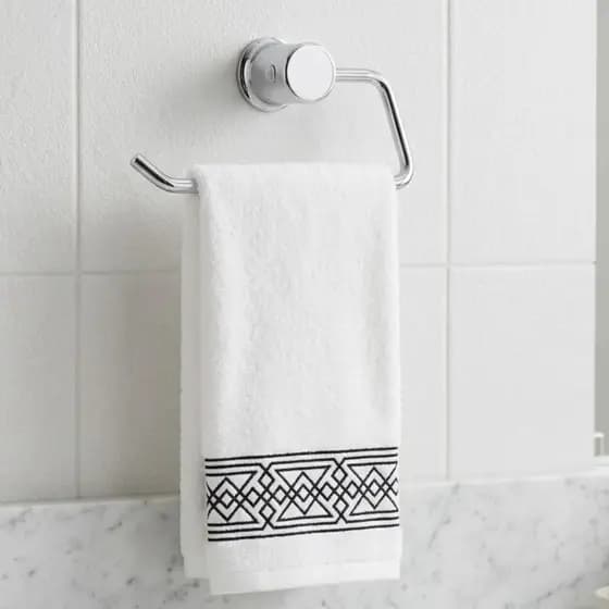 Porta Toalha Rosto Suporte Parede Banheiro Lavabo Alumínio Cromado Premium Antiferrugem