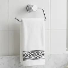 Porta Toalha Rosto Suporte Parede Banheiro Lavabo Alumínio Cromado Premium Antiferrugem