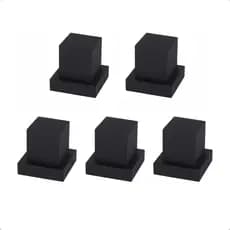 Kit 5 Acabamentos Registro Quadrado Preto Fosco Abs Padrão Deca Gaveta Geral ou Pressão Chuveiro