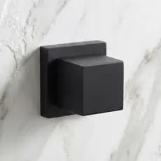 Acabamento Para Registro Quadrado Preto Fosco Aço Inox 304 Padrão Deca Black Matte Para Chuveiro