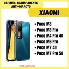 Capa Transparente Anti Impacto Xiaomi Poco M3 / M3 Pro / M4 Pro 4G / M6 Pro 5G / M7 4G /M7 Pro 5G / (CF09)