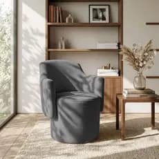 Poltrona Ergonômica para Escritório de Luxo Decorativo Salão Contemporânea Resistente Tecido Bouclé
