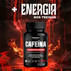 Cafeína em Cápsulas 400mg 60caps Suplemento Estimulante para Adultos FisioCult