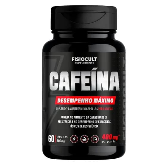 Cafeina 400mg por Porção Suplemento Alimentar 60caps FisioCult