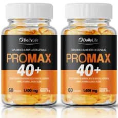 2x Suplemento Pro Max 40 + Masculino com Óleo de Abóbora - Óleo de Girassol 60 Cápsulas - Daily Life