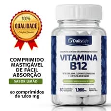 Vitamina B12  Metilcobalamina 9,9mcg 60 Comprimidos Mastigáveis | Daily Life