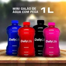 Mini Galão De Água Com Pega 1 Litro Squeeze p/ Academia Personalizado DailyLife