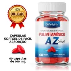 Polivitamínico AZ c/ Ômega 3, Cápsulas Softgel - DailyLife