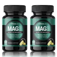 2x Blend de Magnésio Mag3 Original Dailylife - Magnésio + Treonina 60 Comprimidos Sabor Maracujá