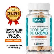 Picolinato de Cromo 60 comprimidos 1000mg Sabor Laranja | DailyLife