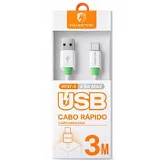 Cabo USB-A para USB-C Carga e Dados 3 metros H'maston