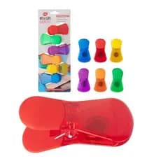 Kit 6 Clips Magnéticos Coloridos