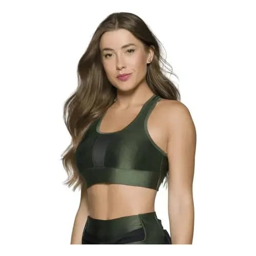 Top Selene Nadador Verde Fitnes Bojo Removivel