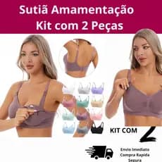 2 Sutiãs Amamentar com Abertura Fácil Ideal para Gestantes