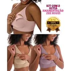 KIT 2 SUTIÃS AMAMENTAÇÃO ZEE RUCCI – CONFORTO TOTAL PARA GESTANTES