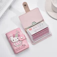 Hellokitty Porta-cartões de grande capacidade Porta-cartões com múltiplas ranhuras Porta-cartões Porta-cartões de crédito Porta-cartões de crédito Caixa protetora para cartões de crédito