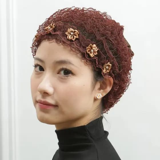 Chapéu muçulmano feminino chapéu de renda mãe lenço elegante boné de malha respirável