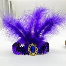 Festa bandana carnaval Sampa bandana pena acessórios para o cabelo