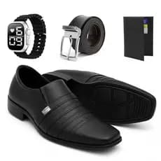 kit Sapato Masculino oxford social italiano + acessórios de brinde