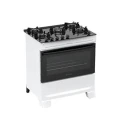 Fogão 5 Bocas Atlas Mônaco Top Glass Mesa de Vidro Bivolt